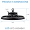 Luxrite UFO High Bay LED Shop Light 200/220/240W Up to 36000LM 3CCT 5FT Hardwire Cable Surge Protected IP65 LR41526-1PK - alternate 6